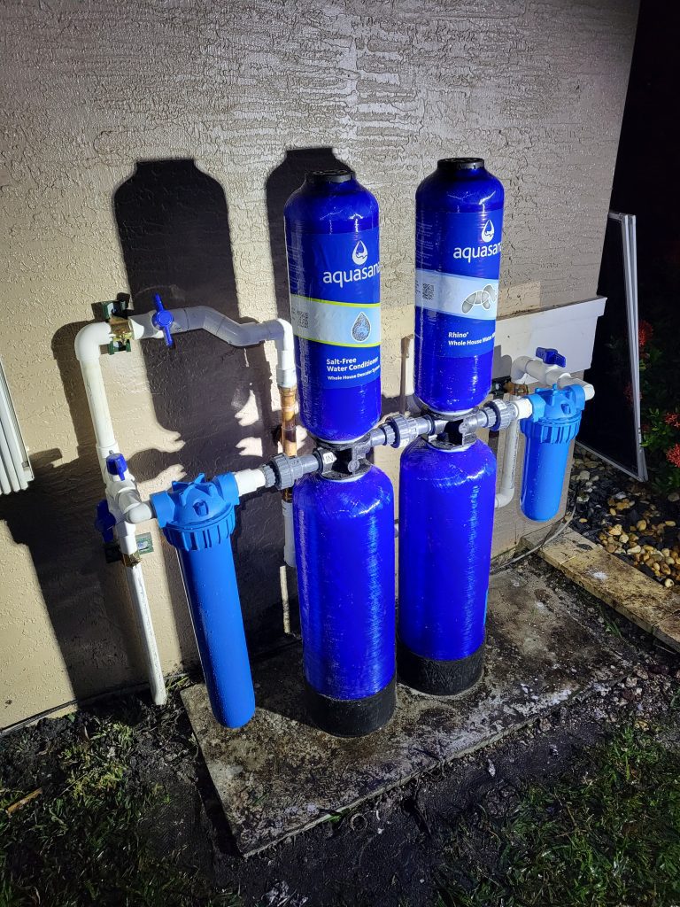 Whole-house water filtration install by Grand Rooter