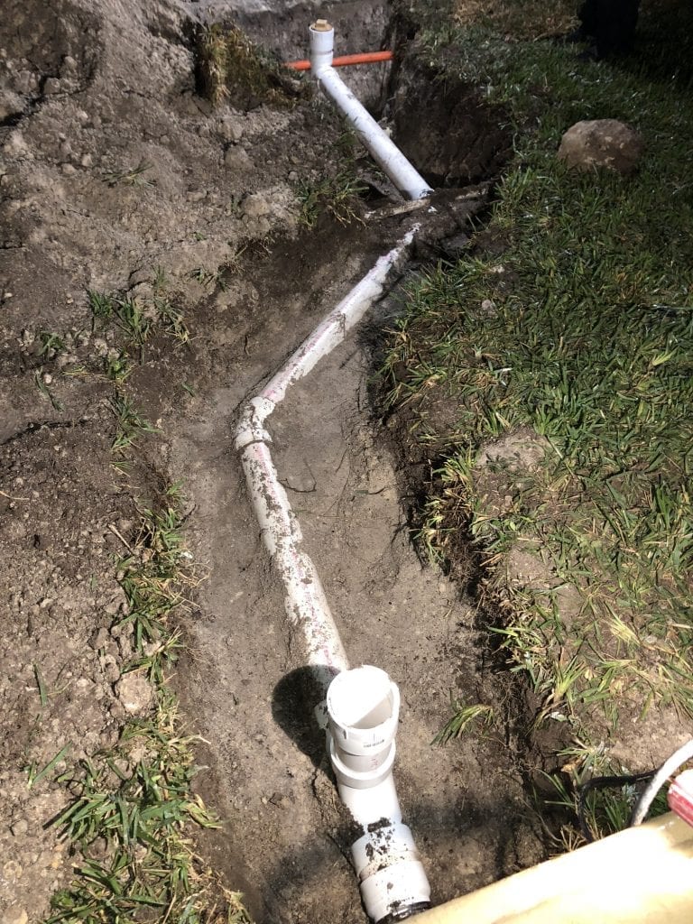 Sewer replacement job by Grand Rooter